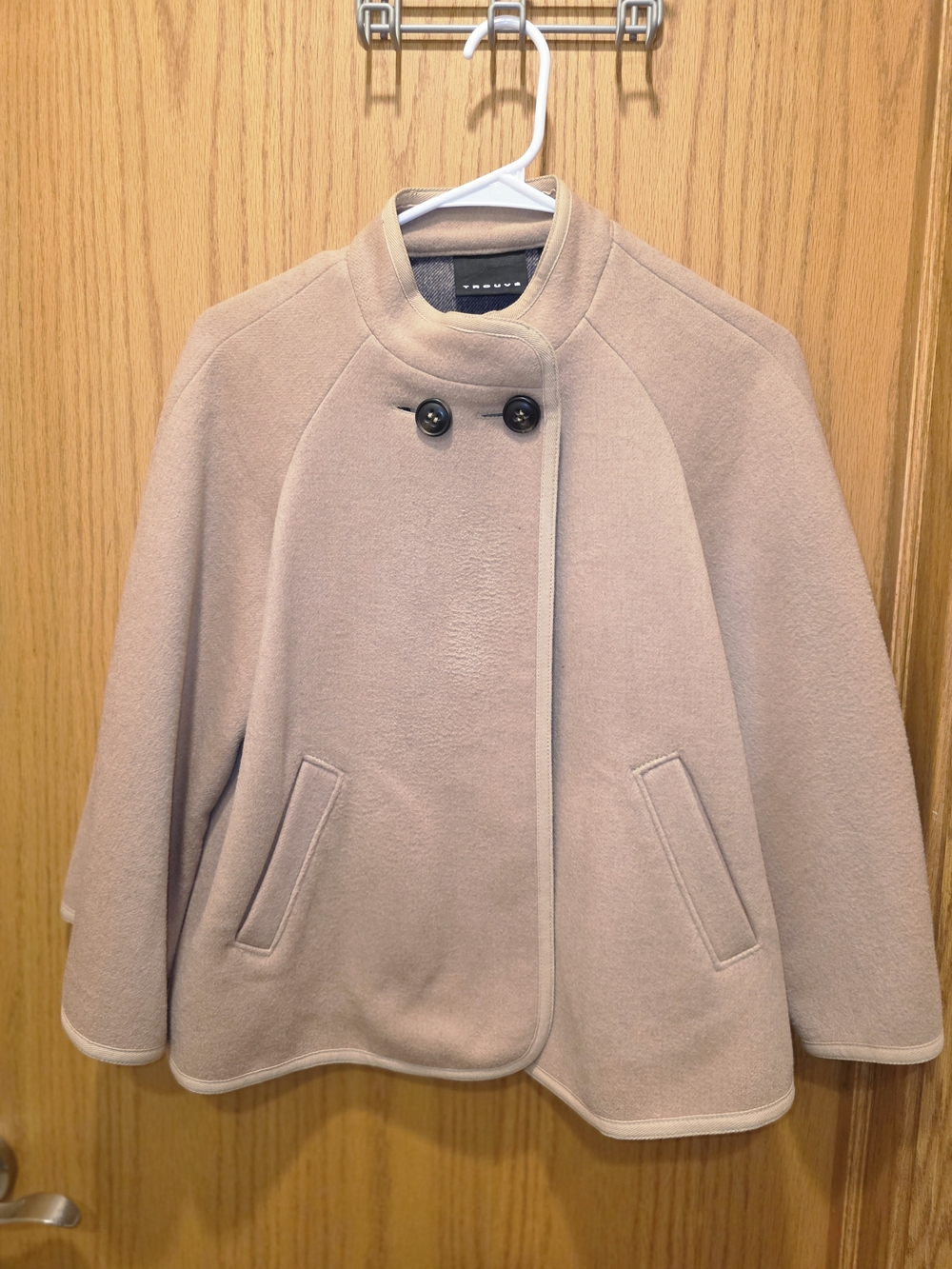 Trouve Tan Short Cape Coat